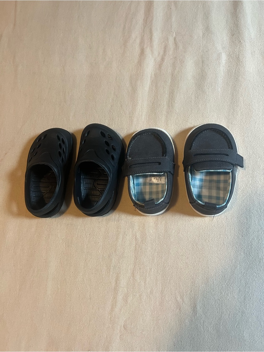 Toddler Black Casual Slip-On and Moccasin Style Shoe Duo